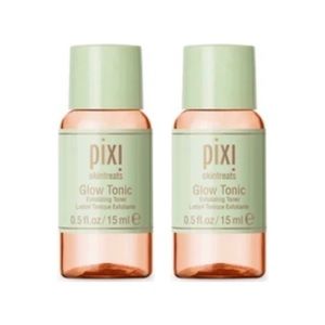 2 x Pixi Skintreats Glow Tonic Exfoliating Toner - 0.5 fl oz ea. NWOB